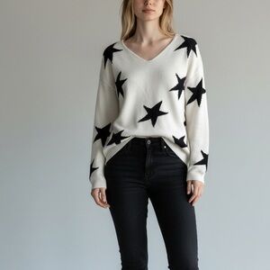 Black and White Star Sweater